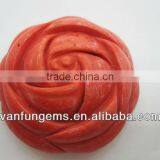 Synthetic Red Coral Carved Rose thumbnail-1