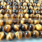 Polish Natural Stone Beads Yellow Tiger Eye Stone Loose Beads thumbnail-4