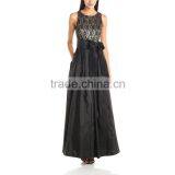 French Fine China En. Big Size Women Dress High Front Low Back Sequins Black High Fashion Bow Evening Dresses thumbnail-5