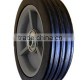 5 inch semi-pneumatic rubber wheels with bearing for utility cart, shipping container, trolly