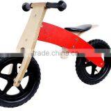 Children's wooden balance bike, colorful cartoon wooden frame, new design