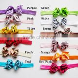 Wholesale new zebra bow elastic band hair accessories for kids
