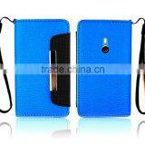 Folio Leather Wallet Case for Nokia Lumia 800 Flip Pouch