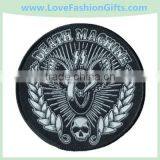 Embroidered Round Skull & Death Maching Patches/ Badge thumbnail-1
