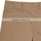 2016 New Arrival Little Boys Basic Matchstick Kahki Primary School Uniform Design Stretch Shorts thumbnail-2