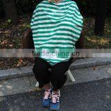 2016 Hot Selling Cuddle Soft Breathable Security Green Cotton Chevron Baby Tent Cover thumbnail-3