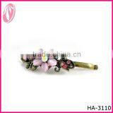 Fashion crystal flower diamante mini hair side clips