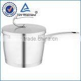 Thick bottom milk boiling pot with stainless steel pot lid