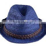 New Style High-ranking Paper Straw 8bu Handmade Fedora Hat thumbnail-1