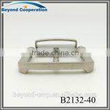 39mm Matt Nickel Burnished Screw Fixed Rotating Belt Buckle for Man thumbnail-4