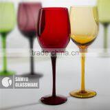 SAMYO Handmade Home Usage Decoration Hot Sale Fashion Ballon Wine Glass With Color thumbnail-1