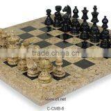 Coral and Black Marble Chess Board in Low Price
