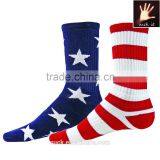 Own Design Custom Freedom Mismatched Flag Crew Socks