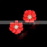 Sweetheart Big Faux Flower Earrings Anti Allergic Stud Earring For Women thumbnail-6