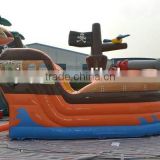 2016 cheap funny pirate ship inflatable slide for kids