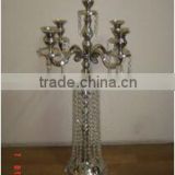 Best selling Crystal ball wedding candelabra, wedding silver candelabra, new design candelaba centerpiece