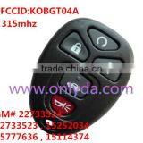 Wholesale for Buick 4+1 Button Remote Key With FCCID KOBGT04A -315mhz