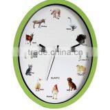 Oval Animal Sound Wall Clock