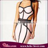 Wholesale 2015 Fashion Lady Strapless Neoprene Dress Side Open Vestido Casual Dress Sexy Mini Women Dress thumbnail-3