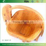 BK007/Eco-friendly Folding Bamboo Fruit Basket Elephant Shape Bamboo Fruit Basket thumbnail-2