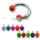 Fashion UV Eyebrow Body Piercing Acrylic Eyebrow Ring Jewelry thumbnail-1