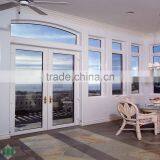 Luxury PVC Door for Kitchen, Insulated Glass With Gold Handle