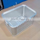 Medical Aluminum storage container, aluminum basket, aluminum case, transfer container
