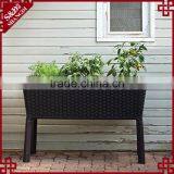 S&D Various Wire Frame PE Rattan Handmade Led Large Rectangle Home and Garden Durable Plastic Garden Pots thumbnail-3