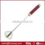 Portable Kitchen Semi-automatic Hand Pressure Rotary Egg Beater Egg Whisk thumbnail-2
