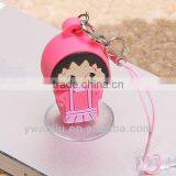 Supply Creative Cartoon Mobile Phone Chain & Dust Plug & Mobile Phone Holder