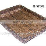 Antique Wicker Fruit Plate & Fruit Tray & Compote thumbnail-1