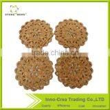 Hot Sale Flower Shape Home Cork Table Mat