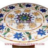 Round Marble Inlay Table Beautiful Tops thumbnail-1