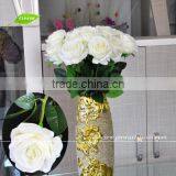 FLS012-3 Artificial Flowers Import From China for Wedding Decoraiton Cheap Artificial Rose Flowers thumbnail-3
