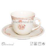 Cup Saucer Handpainting Top Sale Relaxation and Antique Style With Flower thumbnail-3