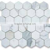 MM-CV260 Most Popular Decorative Natural Stone Italy Calacatta Gold Marble Hexagon Mosaics thumbnail-2