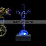 Plastic Clear Jesus on the Cross Religious Figurine Easter Decor thumbnail-2
