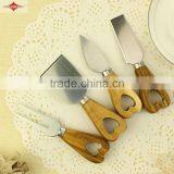 ZY-B9006 4pcs Wood Handle Cheese Knife Set Cheese Cutter Set Cheese Tools Set thumbnail-3