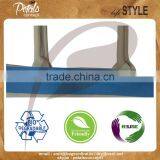 Cool Blue Stripe Print Canvas Tote Bag With Padded Rope Handle , PU Label Branding Bag thumbnail-6