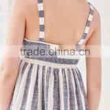 Latest Fashion Party Wear Tie Front Striped Mini Dress For Girls Names With Pictures HSd5081 thumbnail-5