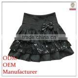 Teenage Girl Beautiful Flower Embellished Fashion Sequin Skirt thumbnail-1