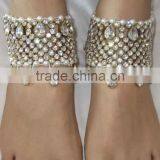 Crystal Broad Payal ANKLETS Feet Bracelet Pair thumbnail-3