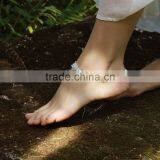 SILVER TONE Foot Chain ANKLET Bracelet PAYAL Pair thumbnail-1