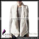 CX-G-B-185C Wholesale Women Plus Size Fur Vest Knitted Real Rabbit Fur Gilet thumbnail-6