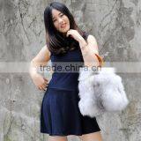 CX-H-01 Genuine Fox Fur Fashion Womens Bags thumbnail-1