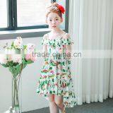 S17613A New Arrival Sleeveless Floral 2017 Summer Kids Girl Dress thumbnail-2