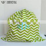 Monogramed Chevron Laundry Bag With Drawstring thumbnail-5