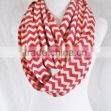 Red and White Stripe Christmas Scarf thumbnail-1