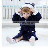 Wholesale Baby Kids Children Animal Hooded Flannel Fleece Bathrobe thumbnail-4