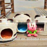 R1904H Home Basket Crafts Best Selling Handmade Straw Pet Cat House , Willow Cat Bed, Straw Pet House thumbnail-3
